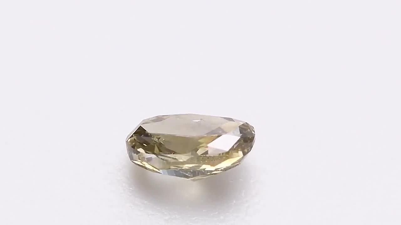 0.26 Carat Fancy Grayish Greenish Yellow Color Natural Diamond Oval Shape,  I1-I2 Clarity, GIA Certified Loose Handmade Jewelry Gift for Her